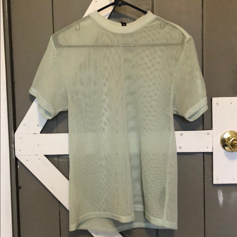 Netted mint tee